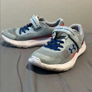 Under Armour Blue and Gray Sneakers with Breathable Mesh